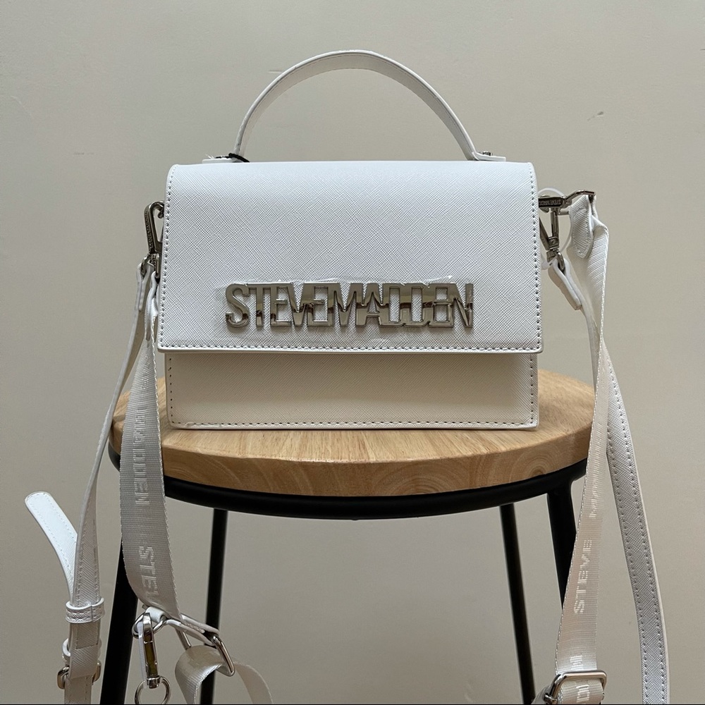Steve Madden Bhama Satchel Bag Crossbody Purse White W/Wallet Brand New Tiktok